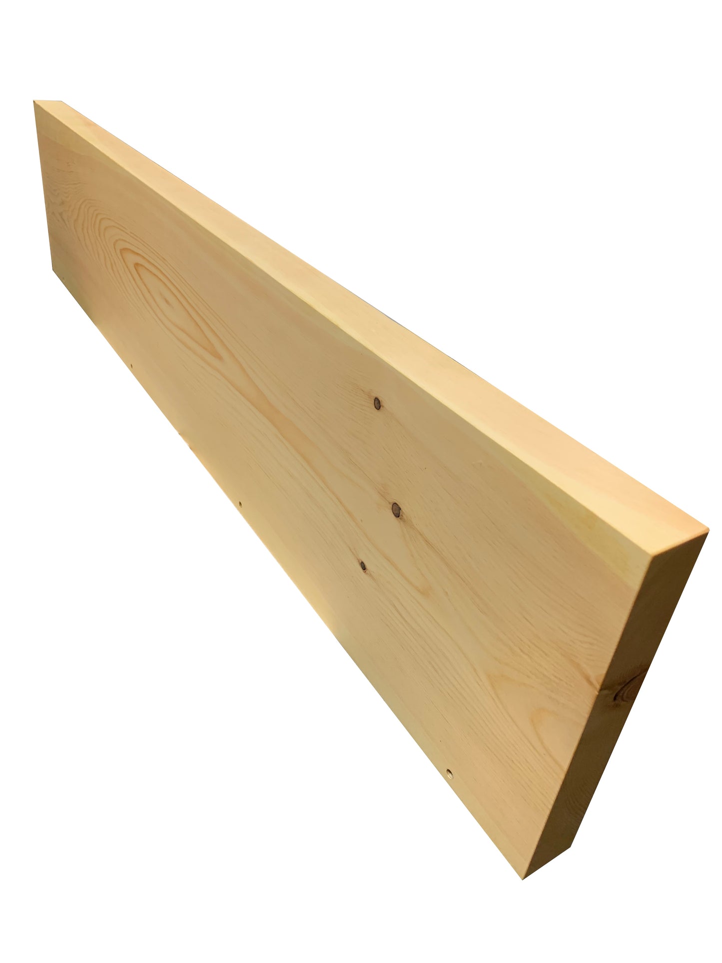 Pine Full Wood Floating Shelf - Pure Finish, Straight cut