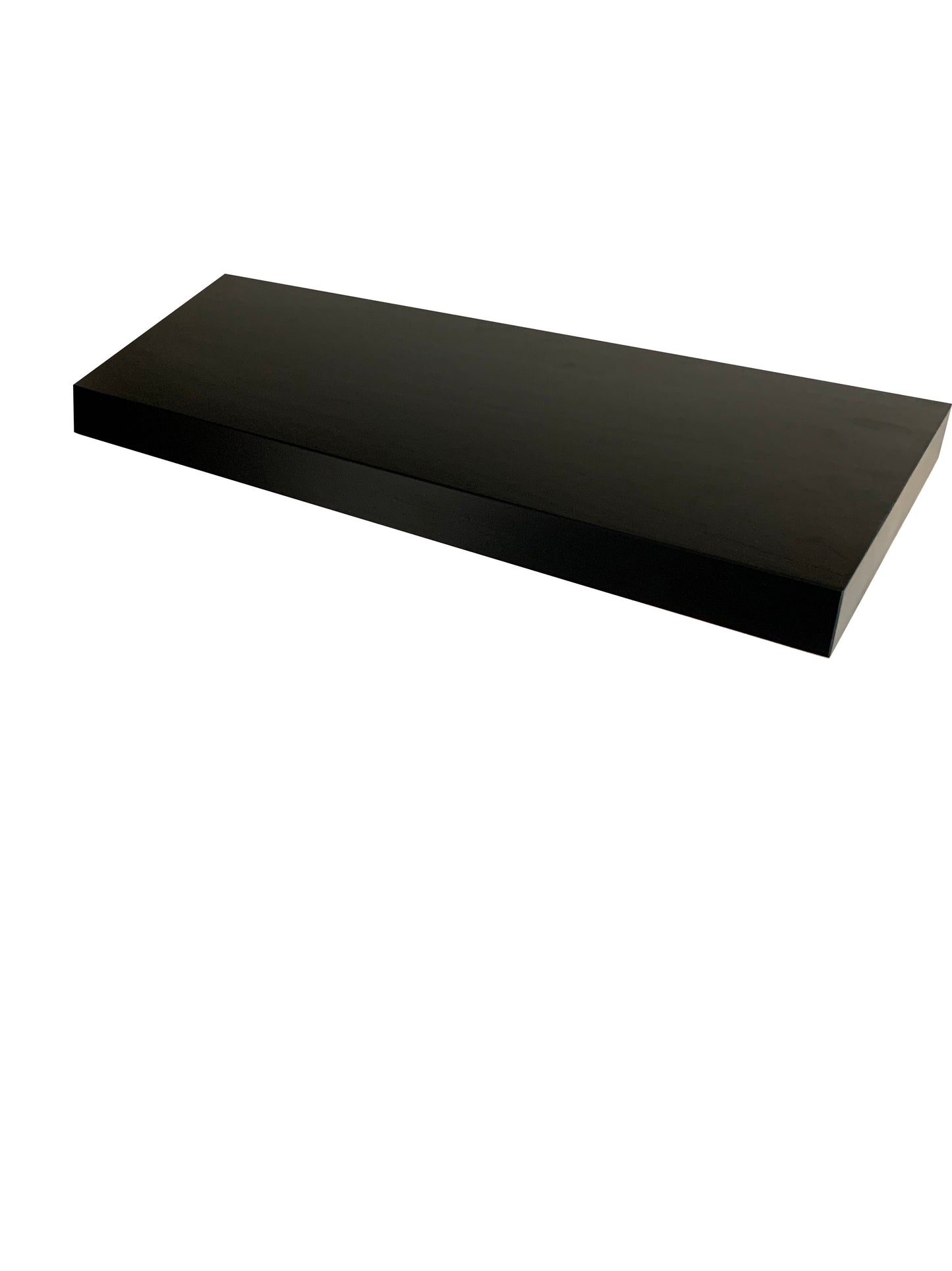 Poplar Full Wood Floating Shelf - Painted Black