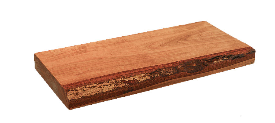 Full Wood Alder Floating Shelf - Live Edge - Danish Oil Finish