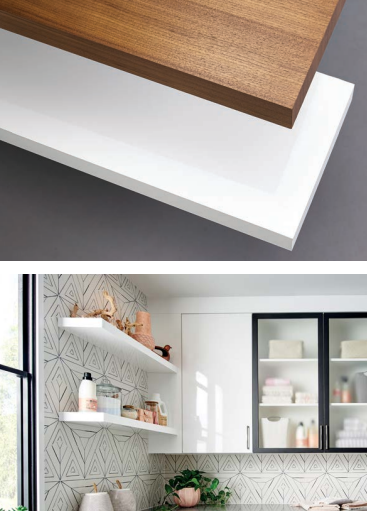 Load image into Gallery viewer, MDF Floating Shelf with Hovr Bracket System- Solid Matte 3D Laminates
