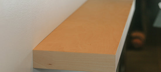 Load image into Gallery viewer, Maple Veneer Floating Shelf
